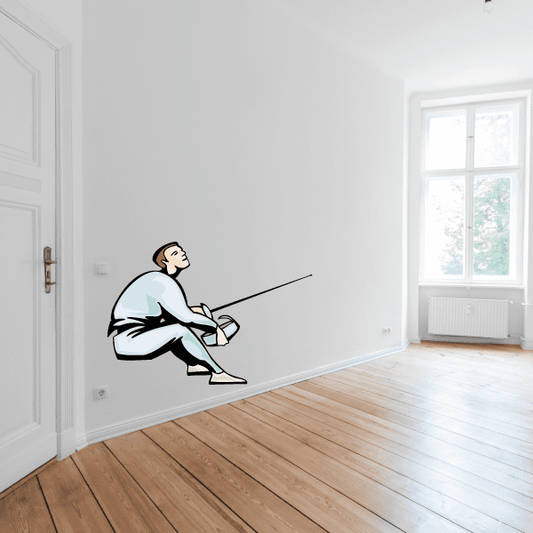 Image of Fencing Wall Decal - Vinyl Sticker - Car Sticker - Die Cut Sticker - SMcolor008