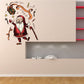 Santa Christmas wall decal with presents and candy cane, red coat and white beard