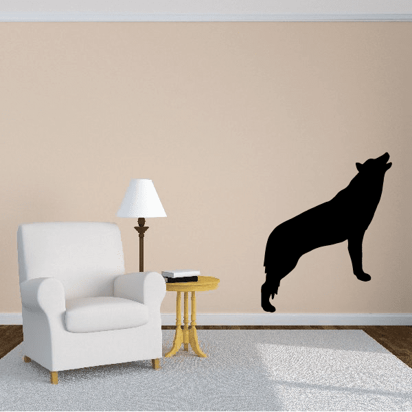 Image of Fierce Howling Wolf Decal