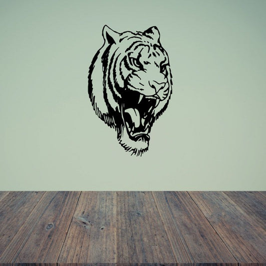 Image of Fierce Roaring Tiger Head Decal