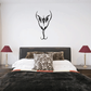 Snake head wall decal with black and white tribal-style design