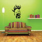 Black fiery falcon head wall decal
