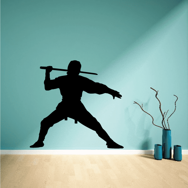 Image of Fighting Ninja with Sword Decal