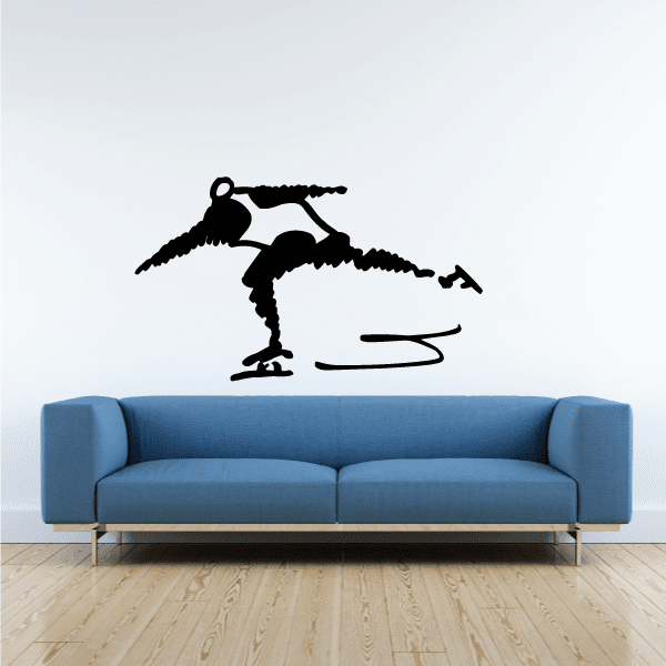 Image of Figure skating Wall Decal - Vinyl Decal - Car Decal - Bl002