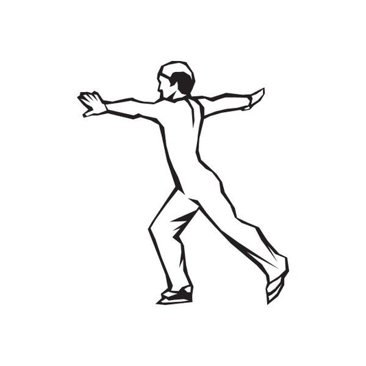 Image of Figure Skating Wall Decal - Vinyl Decal - Car Decal - DC 003