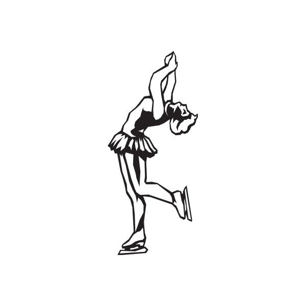 Image of Figure Skating Wall Decal - Vinyl Decal - Car Decal - DC 006