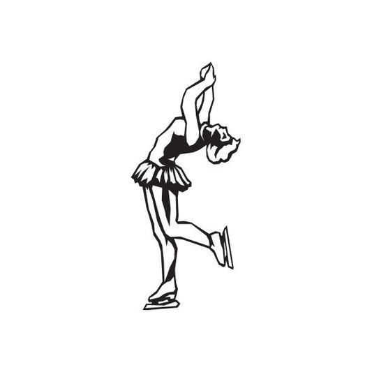 Image of Figure Skating Wall Decal - Vinyl Decal - Car Decal - DC 006