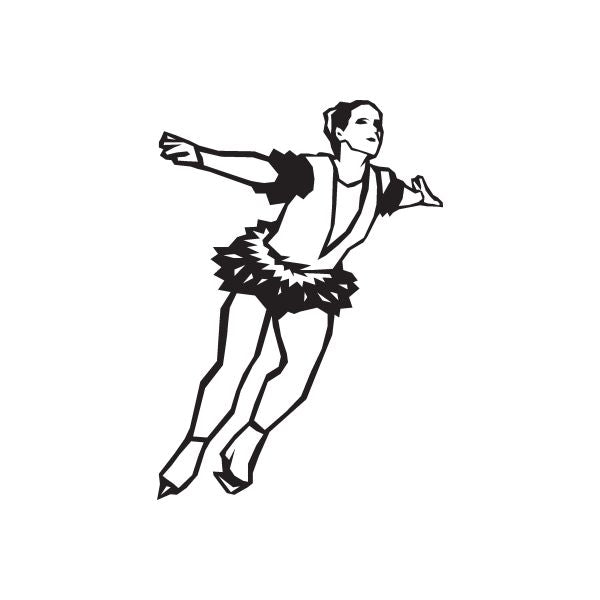 Image of Figure Skating Wall Decal - Vinyl Decal - Car Decal - DC 007