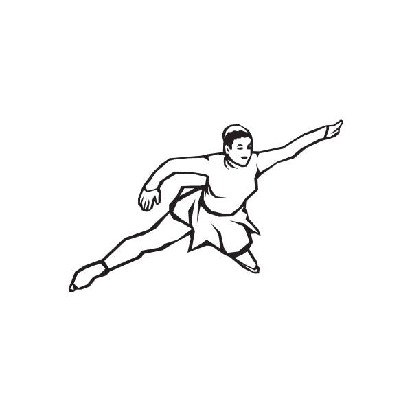 Image of Figure Skating Wall Decal - Vinyl Decal - Car Decal - DC 013