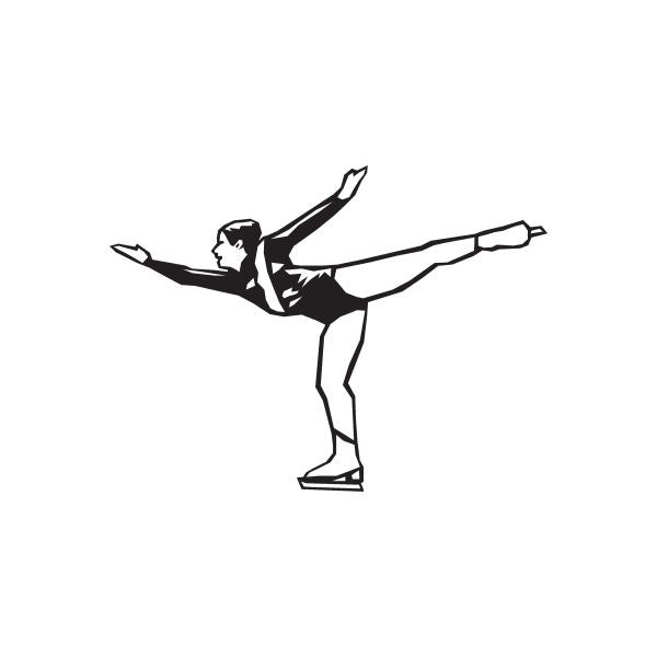 Image of Figure Skating Wall Decal - Vinyl Decal - Car Decal - DC 014