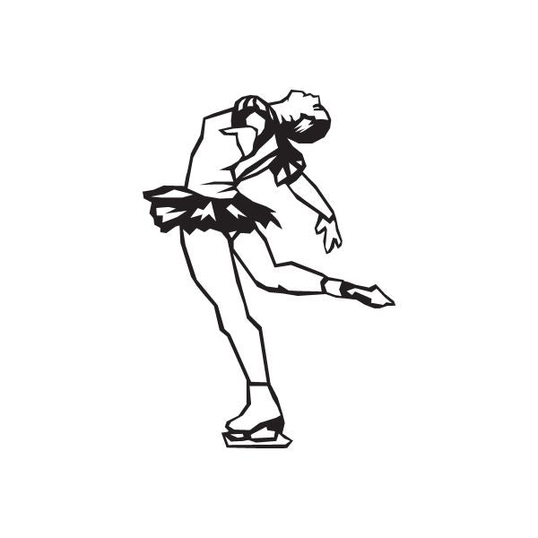 Image of Figure Skating Wall Decal - Vinyl Decal - Car Decal - DC 015