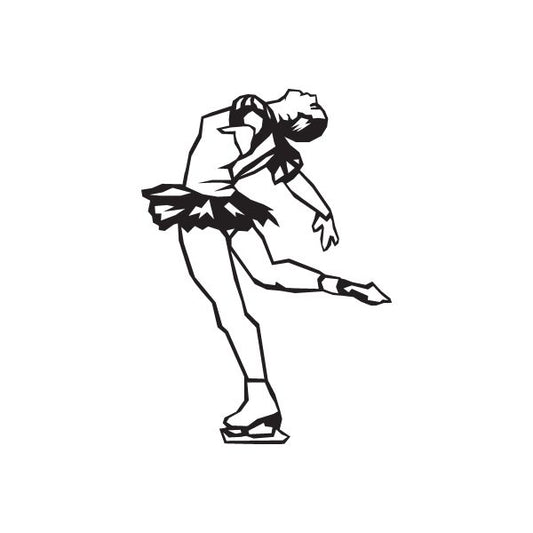 Image of Figure Skating Wall Decal - Vinyl Decal - Car Decal - DC 015