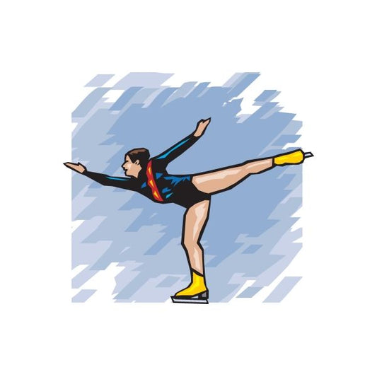 Image of Figure Skating Wall Decal - Vinyl Sticker - Car Sticker - Die Cut Sticker - DC 015