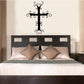 Filigree cross decal with ornate scrollwork, dark finish