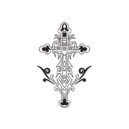 Image of Filligree Embellished Cross Decal