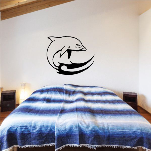 Image of Fin Blade Dolphin Decal