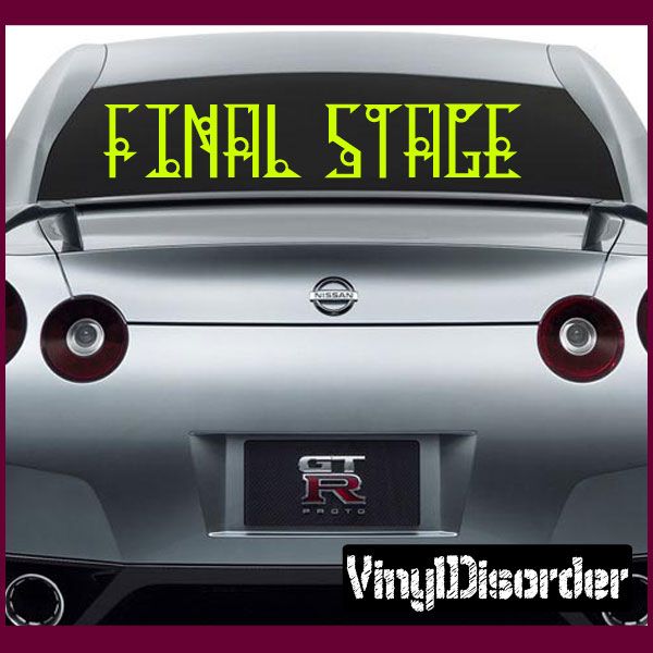 Image of Final Stage Decal