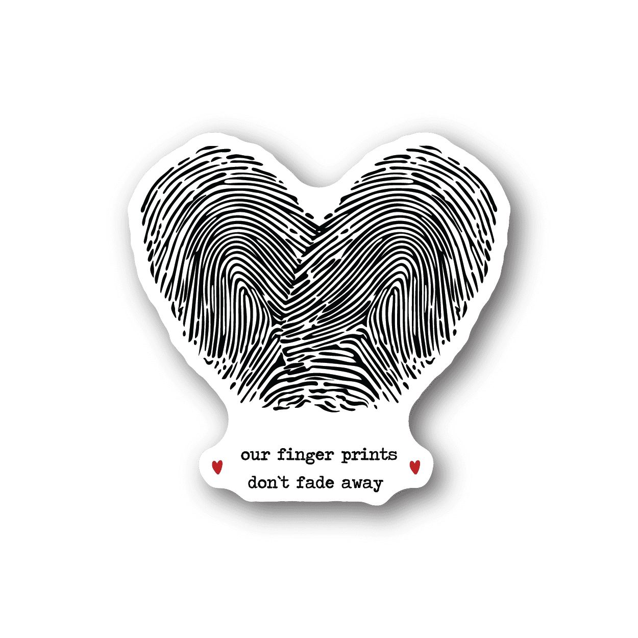 Image of Fingerprint Heart Sticker