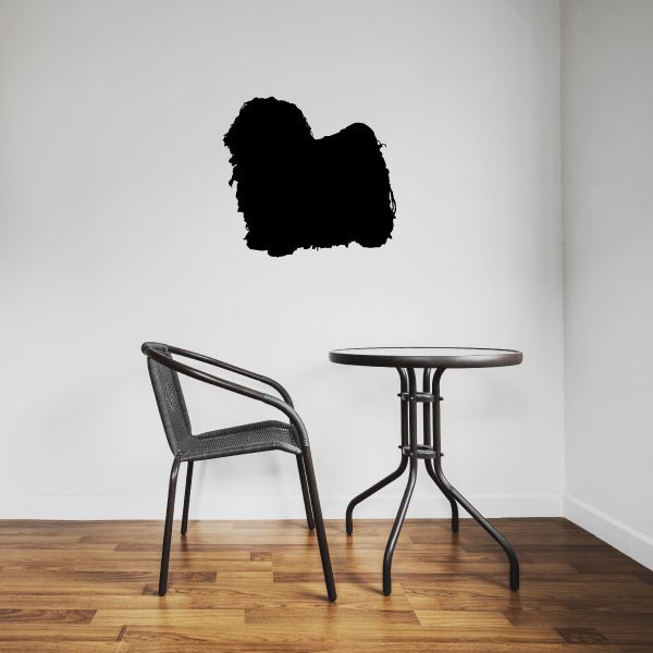 Black dog silhouette decal