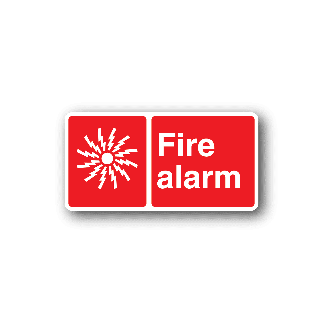 Image of Fire Alarm Safety Sign Wall Decal - Vinyl Sticker - Car Sticker - Die Cut Sticker - CD035