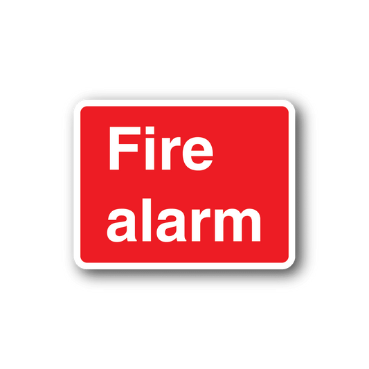 Image of Fire Alarm Text Sticker