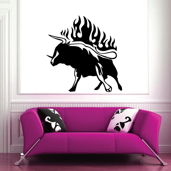 Image of Fire Back Bull Decal