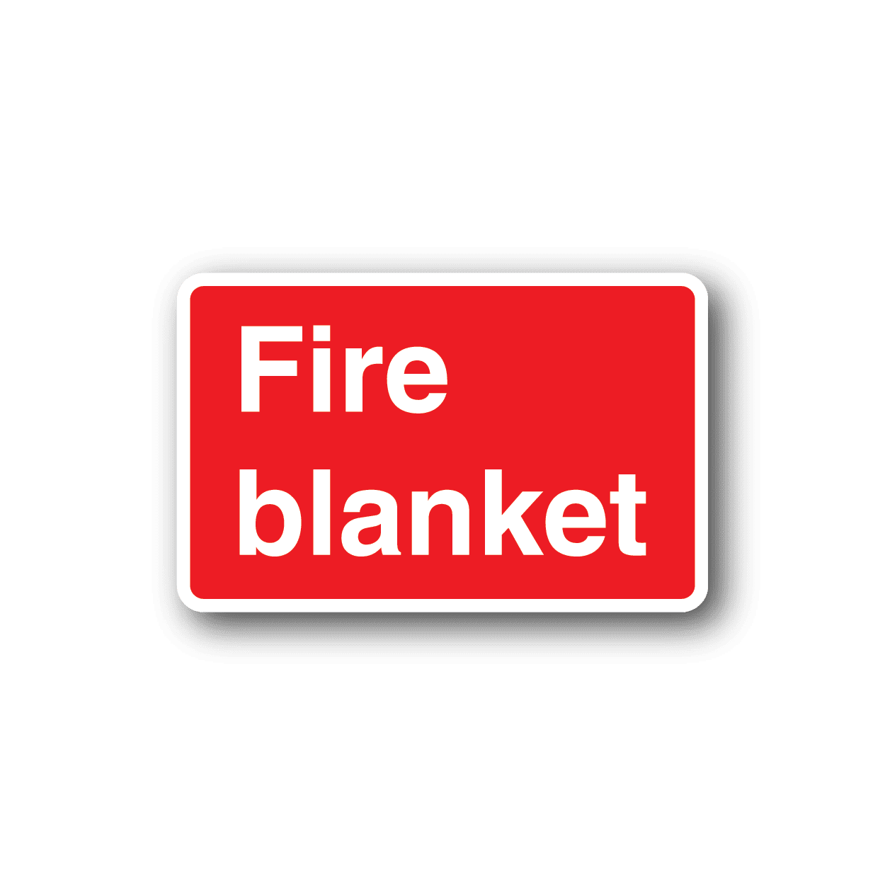 Image of Fire Blanket Text Sticker