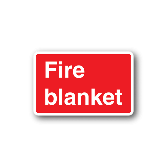 Image of Fire Blanket Text Sticker