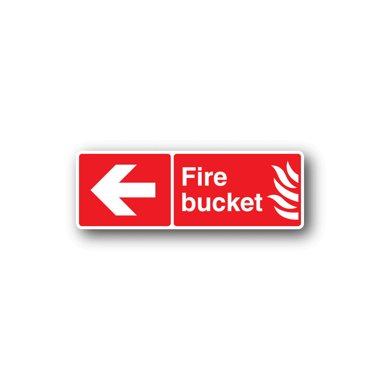 Image of Fire Bucket that way Sticker