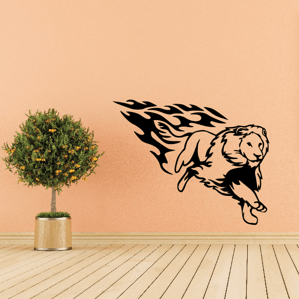 Image of Fire Charged Lion Decal