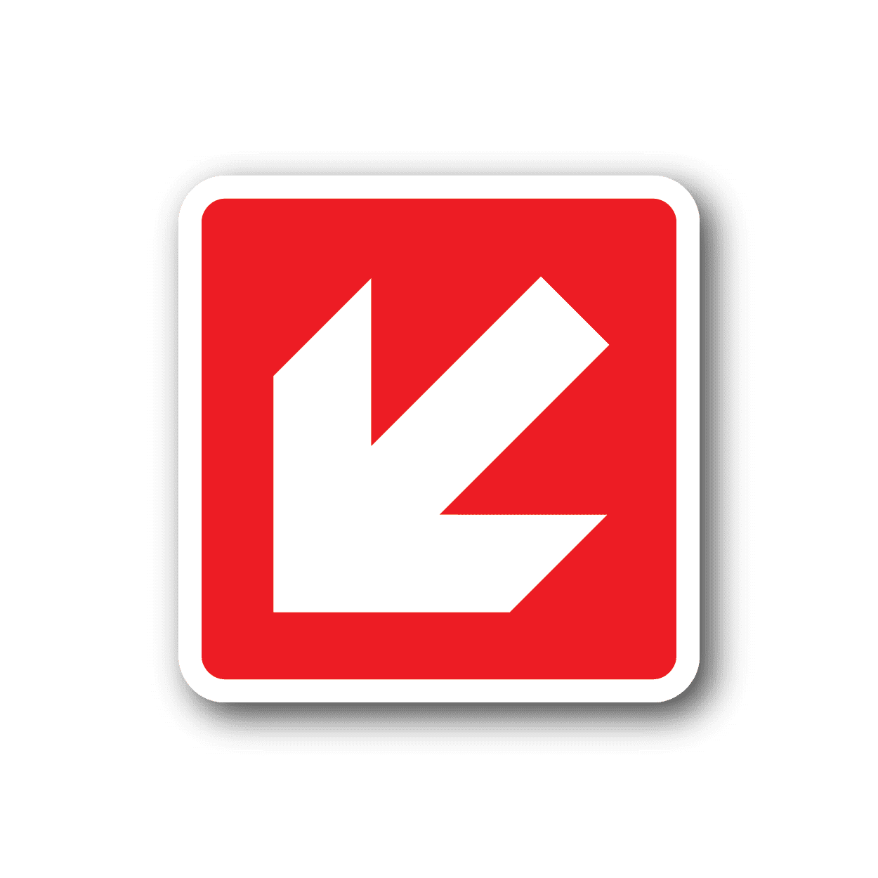 Image of Fire Exit down to the left Sticker