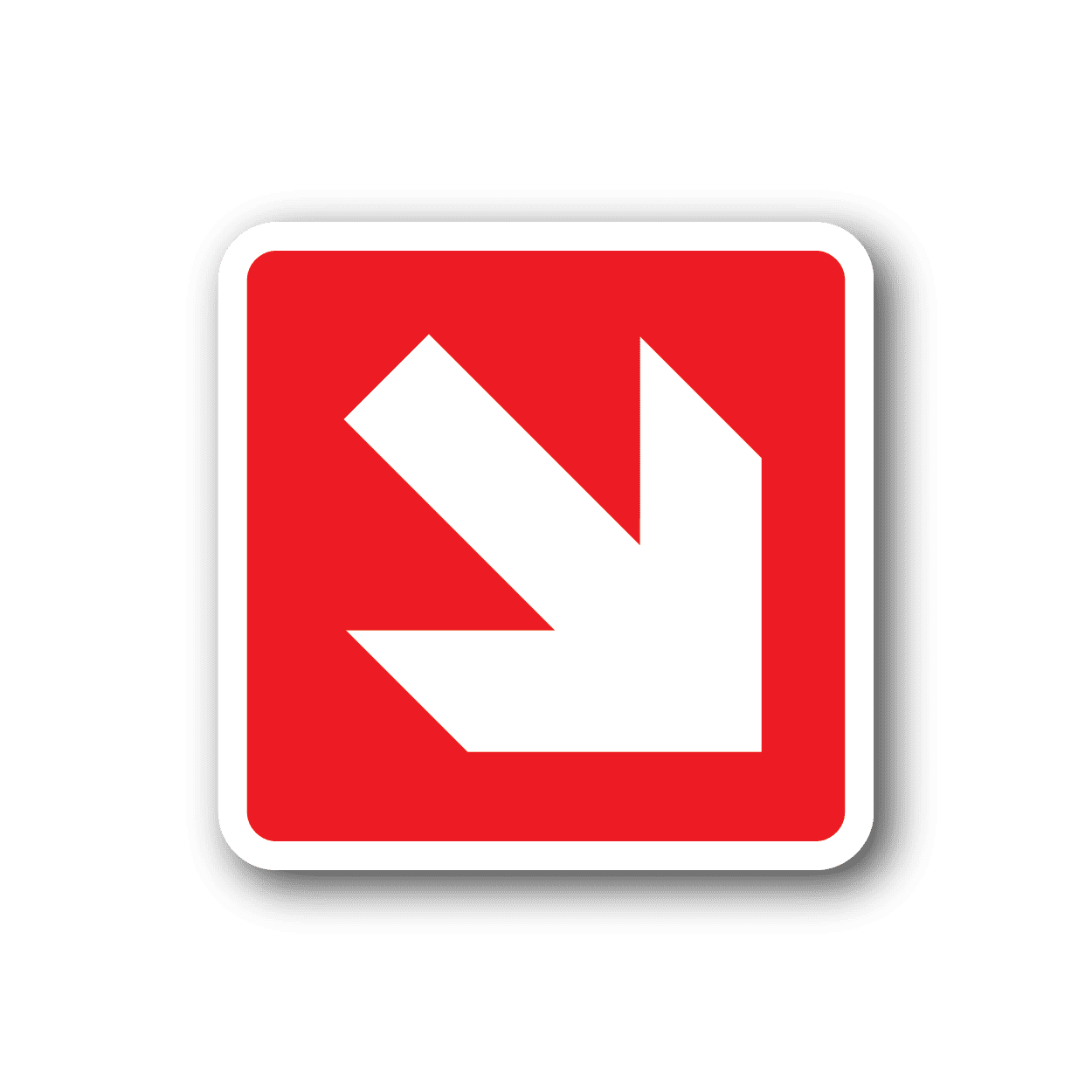 Image of Fire Exit Down to the right Sticker