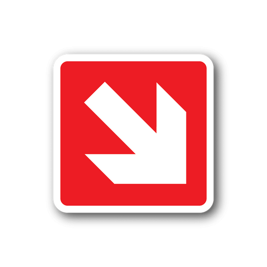 Image of Fire Exit Down to the right Sticker