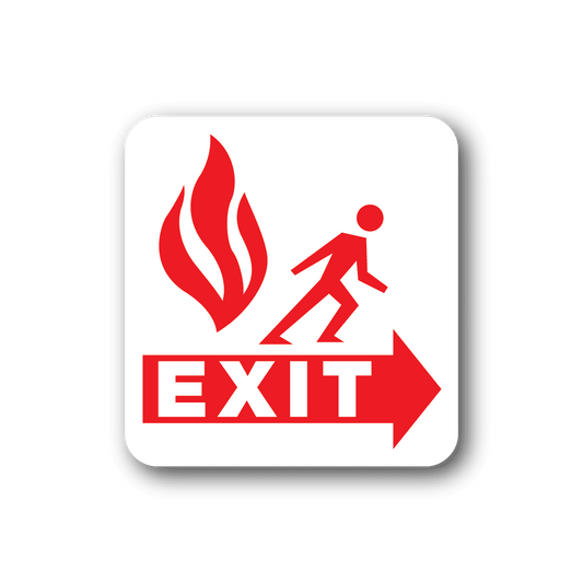 Image of Fire Exit Safety Sticker