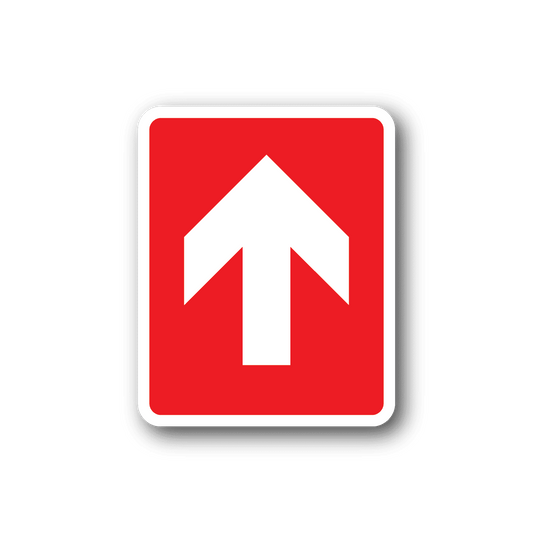 Image of Fire Exit Straight ahead Sticker