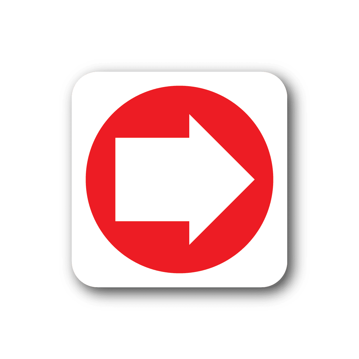 Image of Fire Exit to the right Sticker