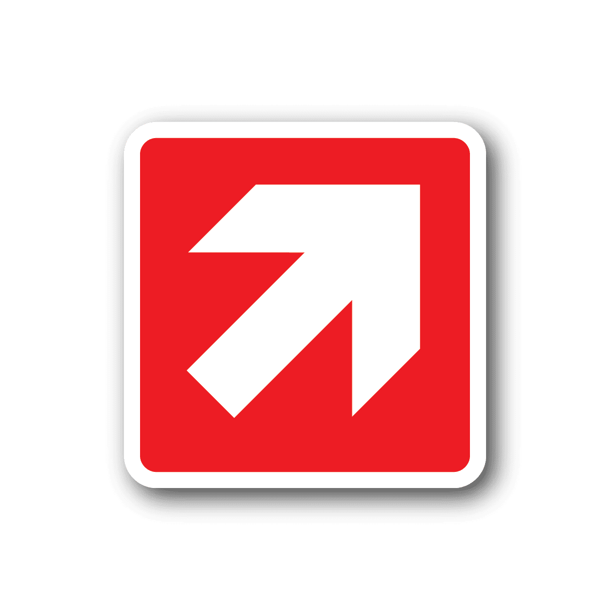 Image of Fire Exit Up to the right Sticker