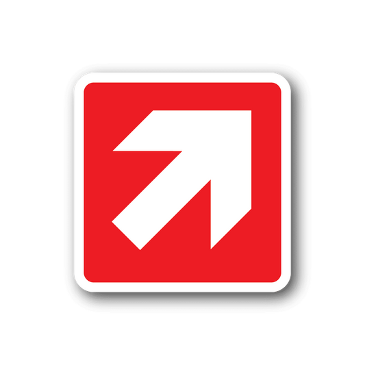 Image of Fire Exit Up to the right Sticker