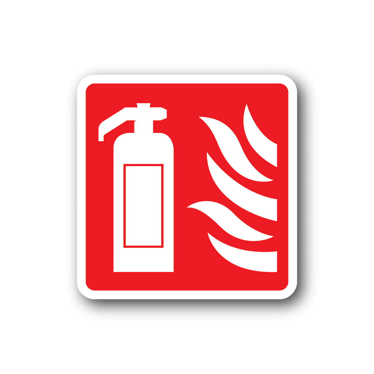 Image of Fire Extinguisher Here Sticker