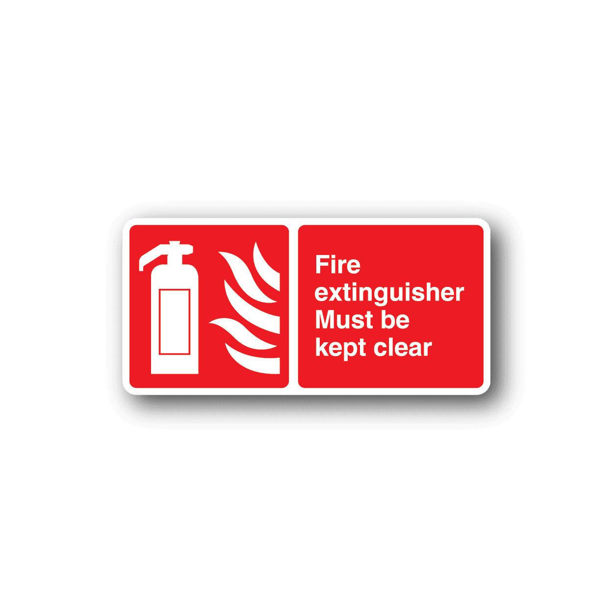 Image of Fire Extinguisher must be kept clear Sticker