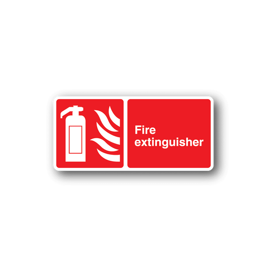 Image of Fire Extinguisher Rectangle Sticker