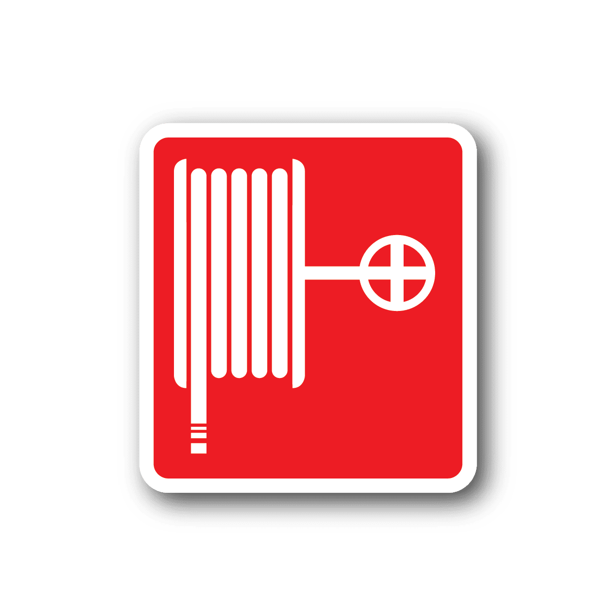 Image of Fire Hose Here Sticker