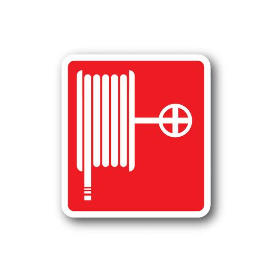 Image of Fire Hose Here Sticker