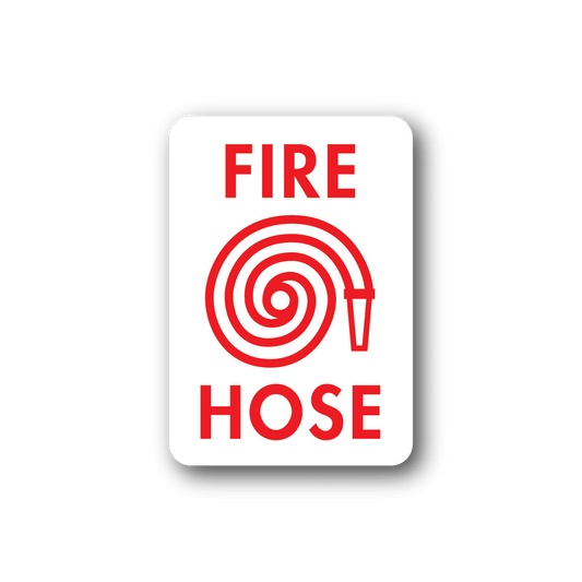 Image of Fire Hose Here Sticker