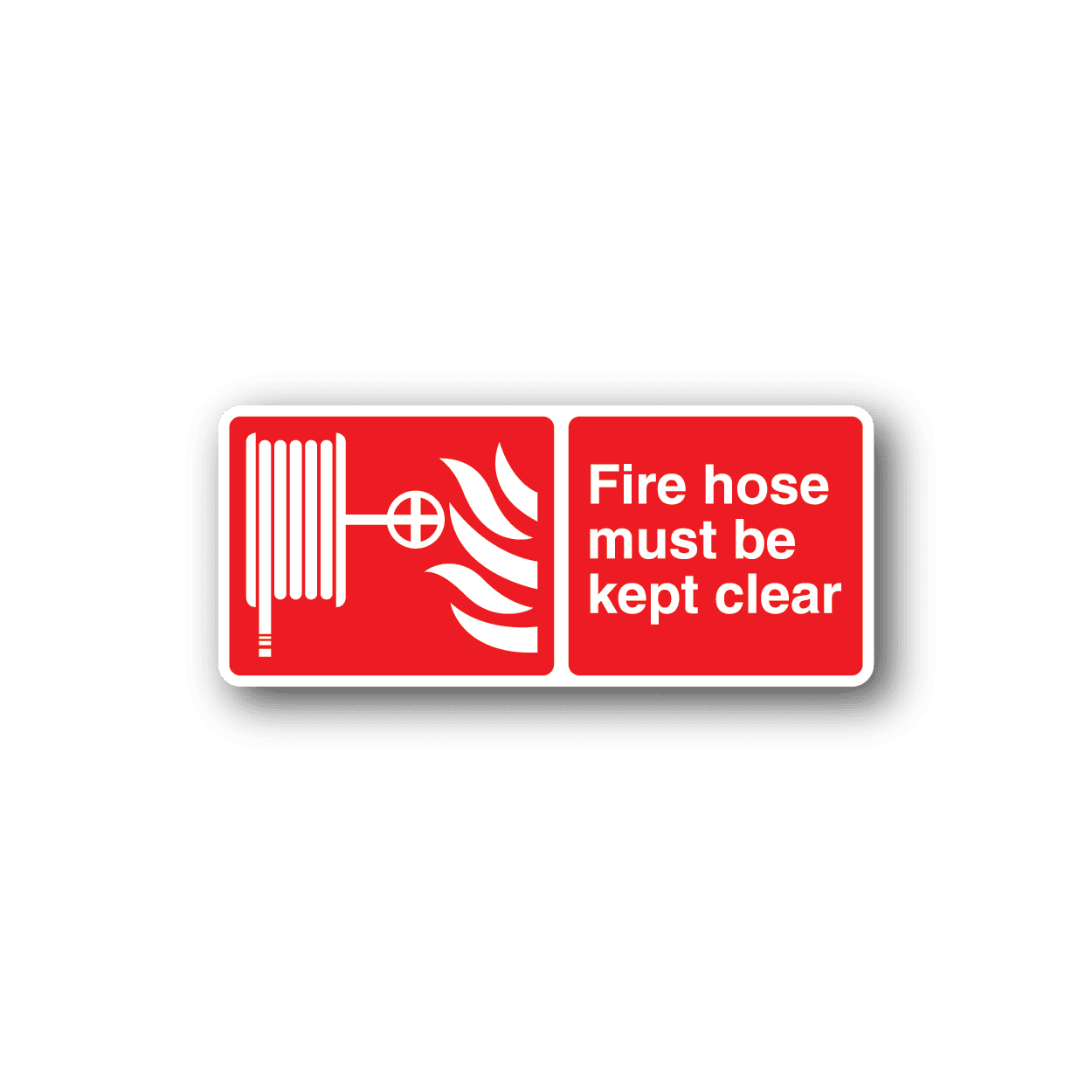 Image of Fire Hose Must be kept clear Sticker