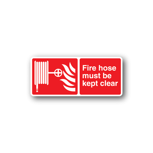 Image of Fire Hose Must be kept clear Sticker