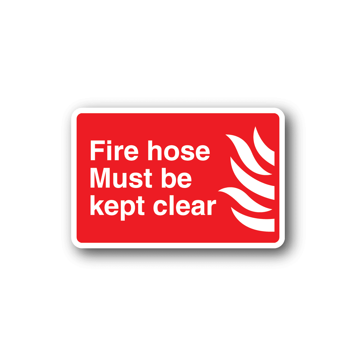 Image of Fire Hose Must Be Kept Clear Sticker