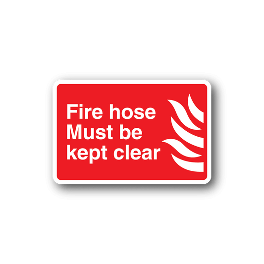 Image of Fire Hose Must Be Kept Clear Sticker