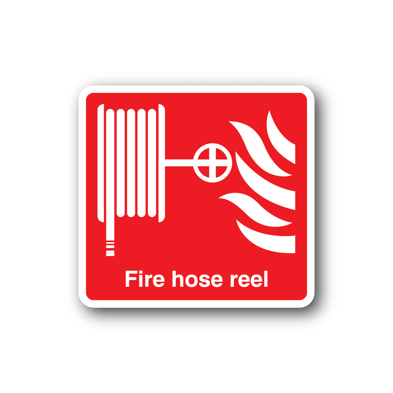 Image of Fire Hose Reel Square Sticker