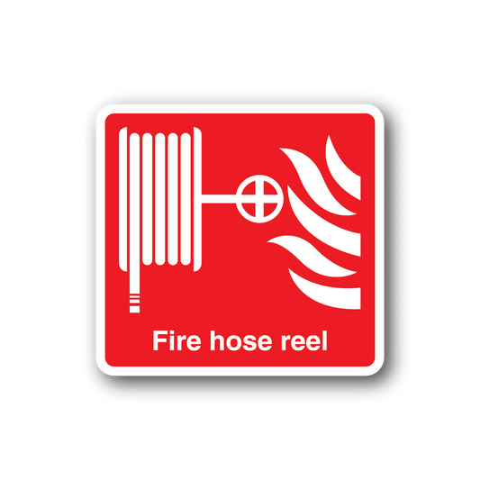 Image of Fire Hose Reel Square Sticker